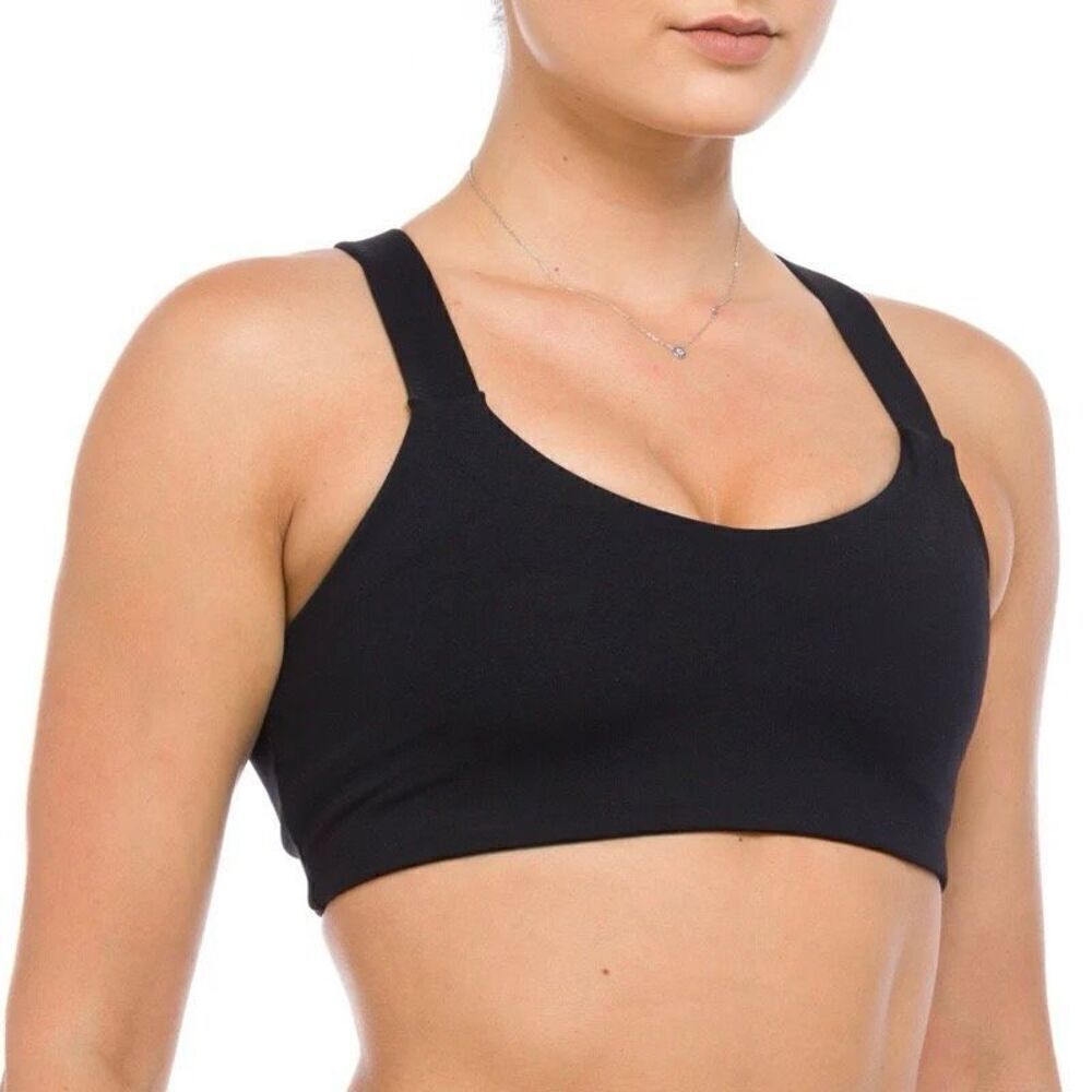 IAB MFG NWT London Criss Cross Sports Bra in Jet Black Size Medium